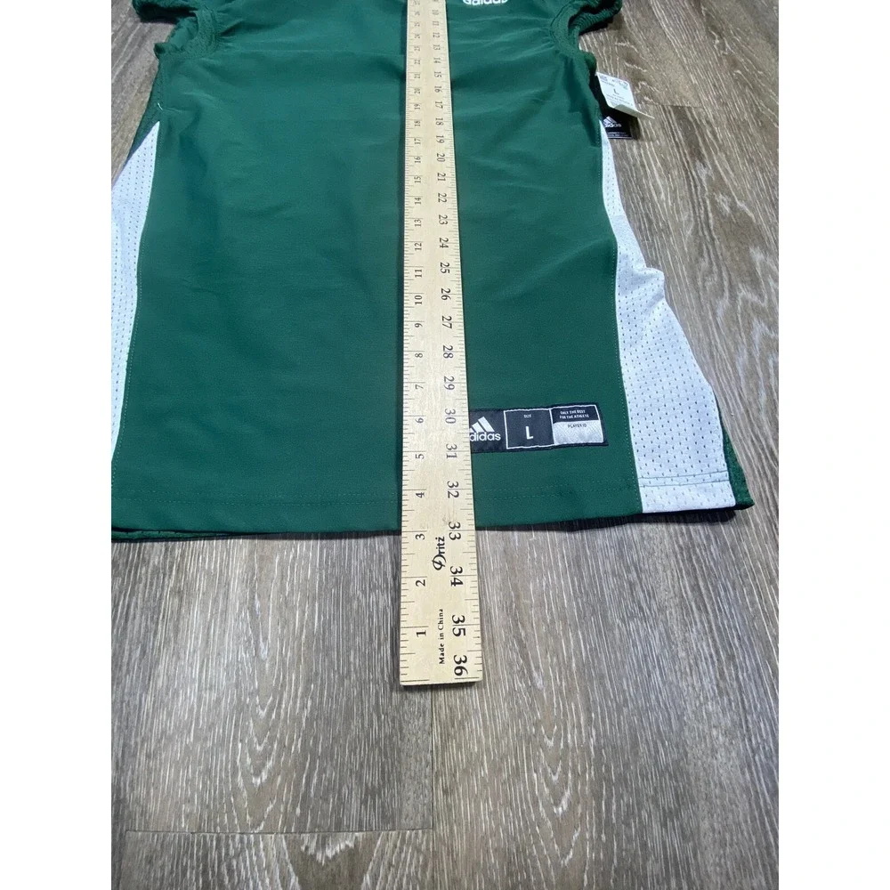 Adidas Football Jersey Mens Large Green V Neck Athletic Trainer Blank A1 Stock J